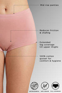 Zivame Medium Rise Full Coverage Boyshorts (Pack of 2) - Multicolor — thumbnail 10